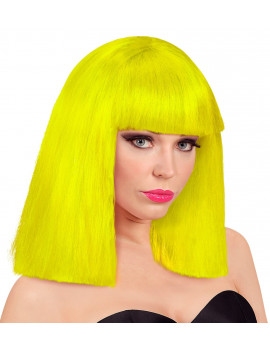 PERRUQUE SHOWGIRL JAUNE FLUO